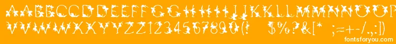 Linotypesupatropic Font – White Fonts on Orange Background