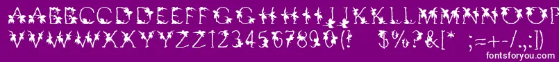Linotypesupatropic Font – White Fonts on Purple Background