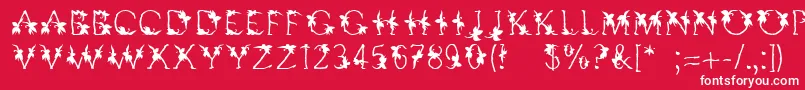 Linotypesupatropic Font – White Fonts on Red Background