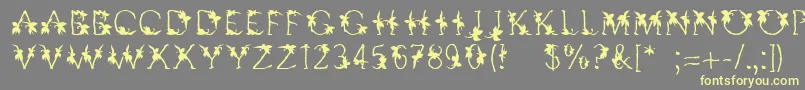 Linotypesupatropic Font – Yellow Fonts on Gray Background