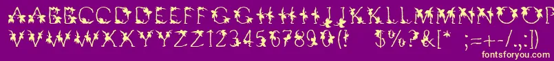 Linotypesupatropic Font – Yellow Fonts on Purple Background