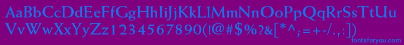 WeissstdBold Font – Blue Fonts on Purple Background