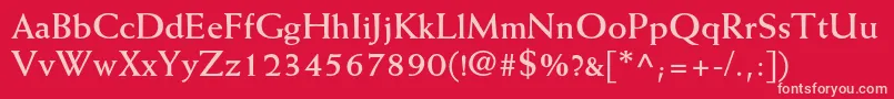 WeissstdBold Font – Pink Fonts on Red Background