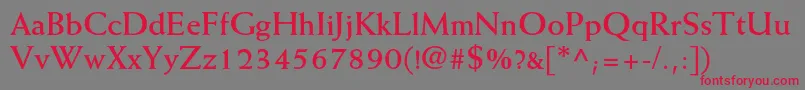 WeissstdBold Font – Red Fonts on Gray Background