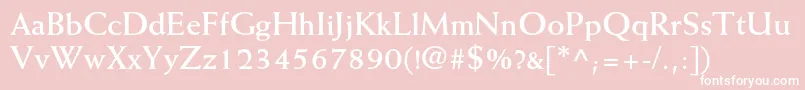 Police WeissstdBold – polices blanches sur fond rose