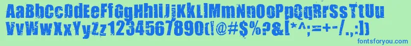 321impact Font – Blue Fonts on Green Background