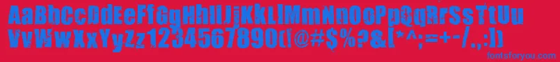 321impact Font – Blue Fonts on Red Background
