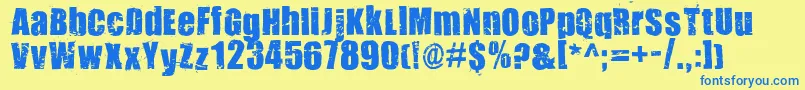 More about 321impact Font 321impact Font – Blue Fonts on Yellow Background
