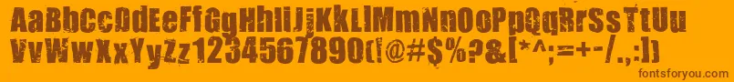 321impact Font – Brown Fonts on Orange Background