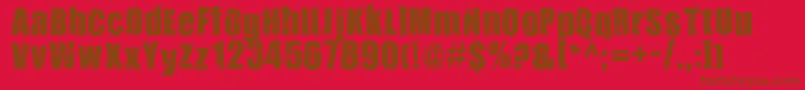 321impact Font – Brown Fonts on Red Background