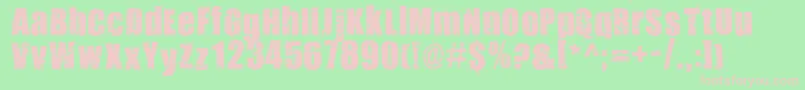 フォント321impact – 緑の背景にピンクのフォント