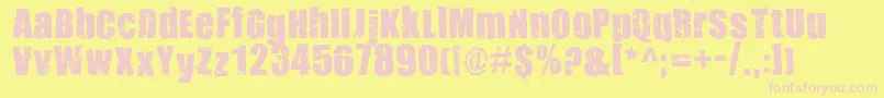 321impact Font – Pink Fonts on Yellow Background
