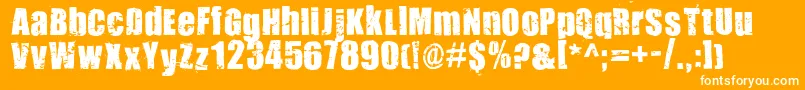 321impact Font – White Fonts on Orange Background
