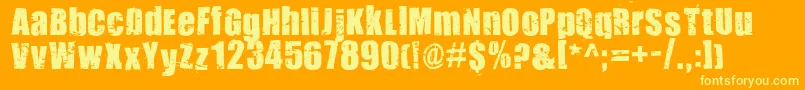 321impact Font – Yellow Fonts on Orange Background