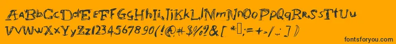 Abracadabrahocusspokuz Font – Black Fonts on Orange Background