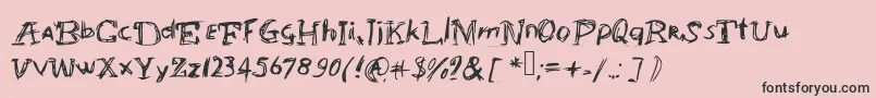 Abracadabrahocusspokuz Font – Black Fonts on Pink Background