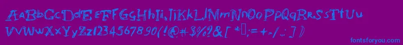 Abracadabrahocusspokuz Font – Blue Fonts on Purple Background