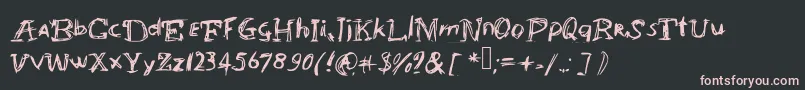 Abracadabrahocusspokuz Font – Pink Fonts on Black Background