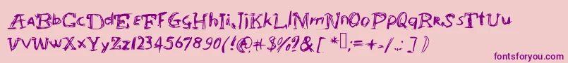 Abracadabrahocusspokuz Font – Purple Fonts on Pink Background