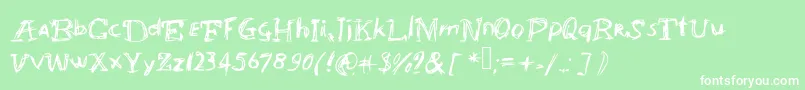Abracadabrahocusspokuz Font – White Fonts on Green Background