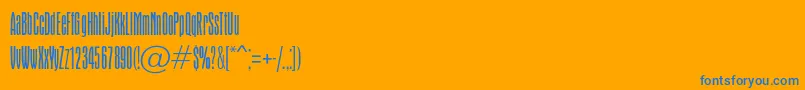 Fonte Apicalthinc – fontes azuis em um fundo laranja