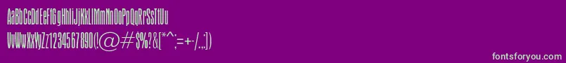 Apicalthinc Font – Green Fonts on Purple Background