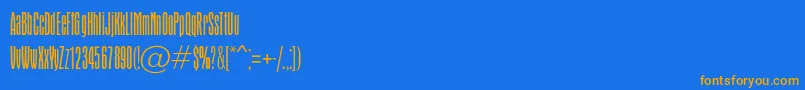 Apicalthinc Font – Orange Fonts on Blue Background