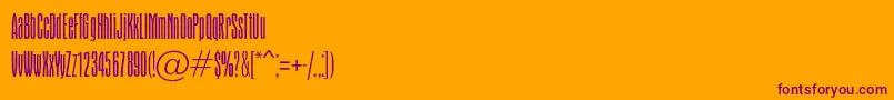 Fonte Apicalthinc – fontes roxas em um fundo laranja