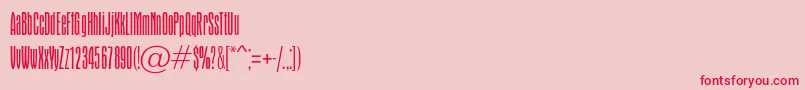 Apicalthinc-Schriftart – Rote Schriften auf rosa Hintergrund