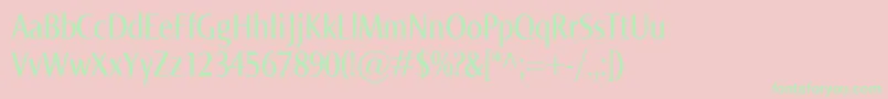 NormaCond Font – Green Fonts on Pink Background