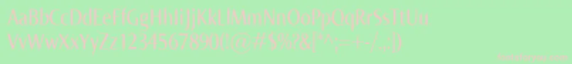 NormaCond Font – Pink Fonts on Green Background