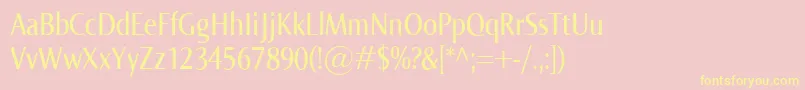 NormaCond Font – Yellow Fonts on Pink Background