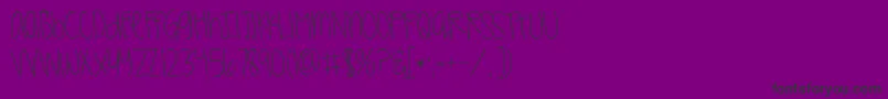 Kggirlonfire-Schriftart – Schwarze Schriften auf violettem Hintergrund