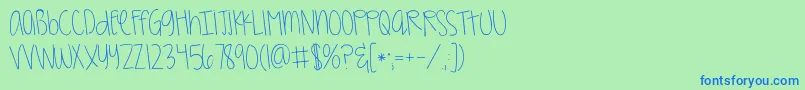 More about Kggirlonfire Font Kggirlonfire Font – Blue Fonts on Green Background