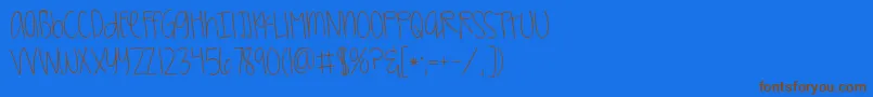 Kggirlonfire Font – Brown Fonts on Blue Background
