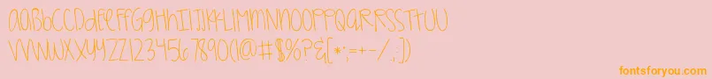 Шрифт Kggirlonfire – оранжевые шрифты на розовом фоне