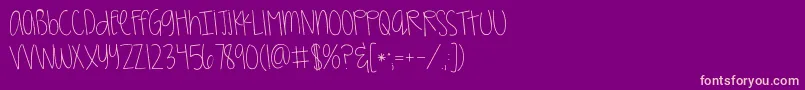 Kggirlonfire Font – Pink Fonts on Purple Background