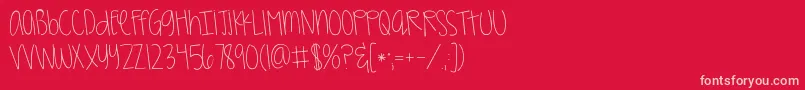Kggirlonfire Font – Pink Fonts on Red Background