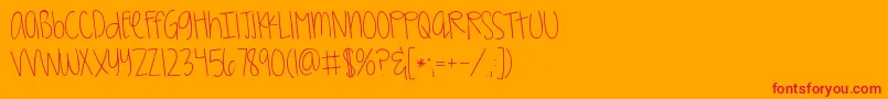 Kggirlonfire Font – Red Fonts on Orange Background