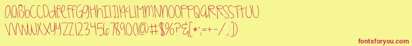 Kggirlonfire Font – Red Fonts on Yellow Background