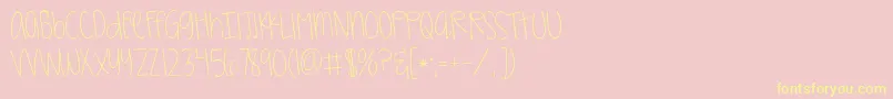 Kggirlonfire Font – Yellow Fonts on Pink Background