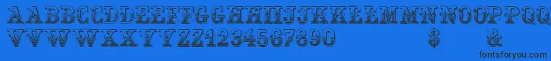 Gardeniavictorian Font – Black Fonts on Blue Background