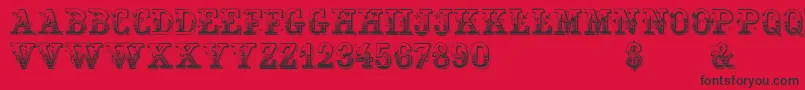 Gardeniavictorian Font – Black Fonts on Red Background