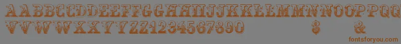 Gardeniavictorian Font – Brown Fonts on Gray Background