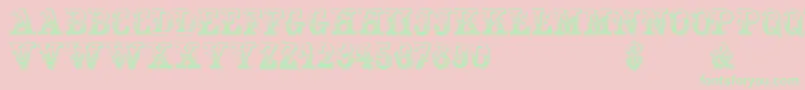 Gardeniavictorian Font – Green Fonts on Pink Background