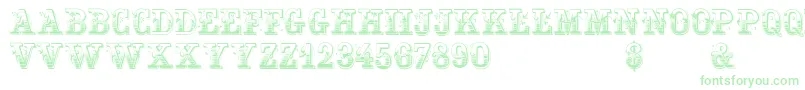 Gardeniavictorian Font – Green Fonts on White Background