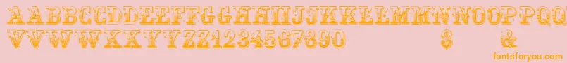 Gardeniavictorian Font – Orange Fonts on Pink Background