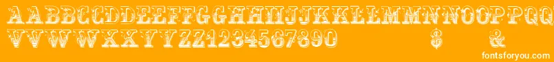 Gardeniavictorian Font – White Fonts on Orange Background