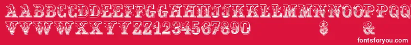 Gardeniavictorian Font – White Fonts on Red Background