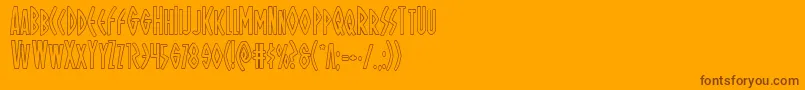 Ohmightyisisout Font – Brown Fonts on Orange Background